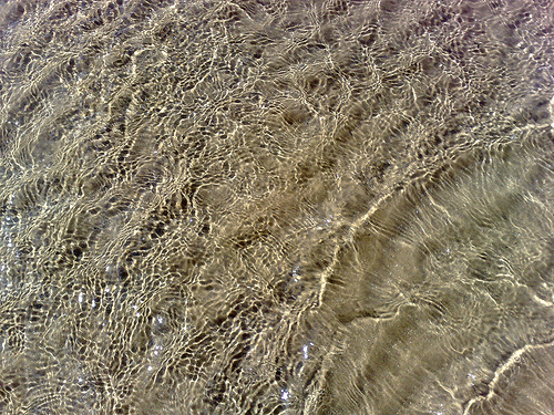 seawater over rippled sand